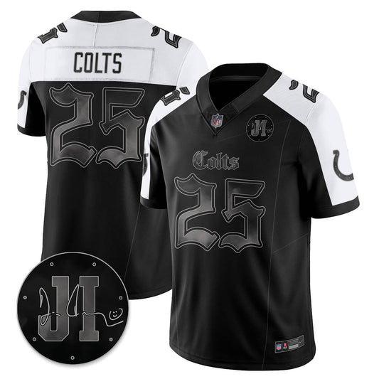 IND 'Dark Gothic' Vapor Limited Jersey - Jim Irsay Patch - All Stitched-DTD