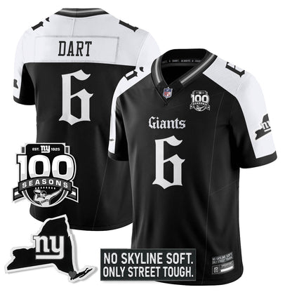 NYG 100th Seasons 'Gothic Gotham Edition' Vapor Limited Jersey - All Stitched-DTD