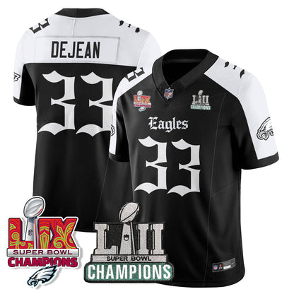 PHI 'Gothic Philly' LII-LIX Super Bowl Champions Vapor Limited Jersey - All Stitched-DTD