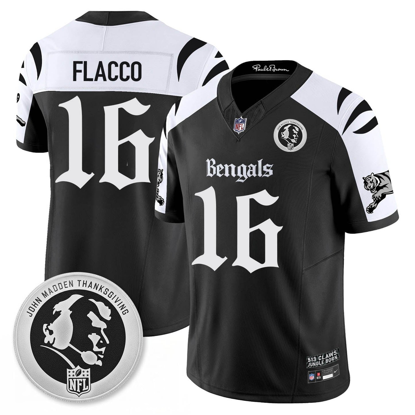 CIN Gothic Vapor Limited Jersey - John Madden Patch - All Stitched-DTD