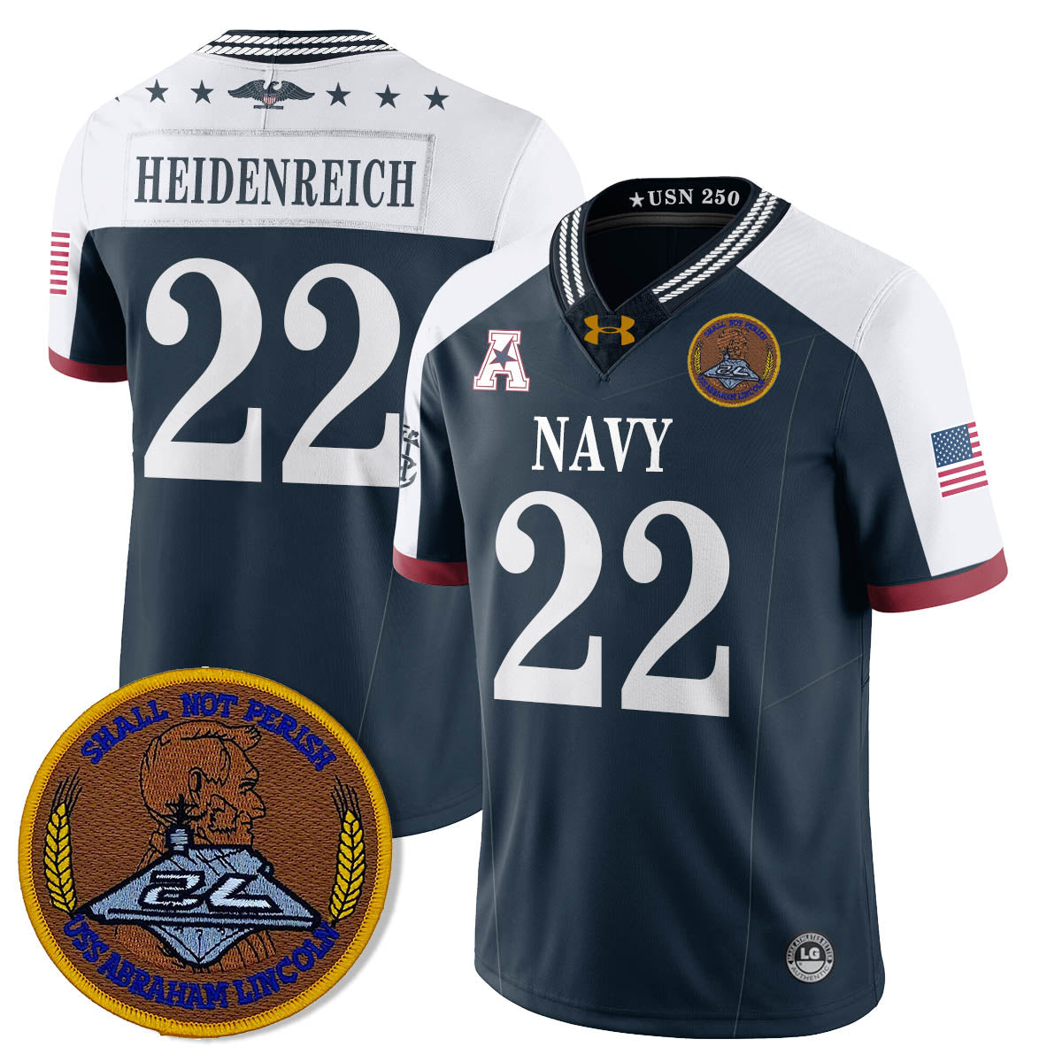 Navy MID Honoring the 250th Anniversary of the United States Navy Jersey - All Stitched-DTD