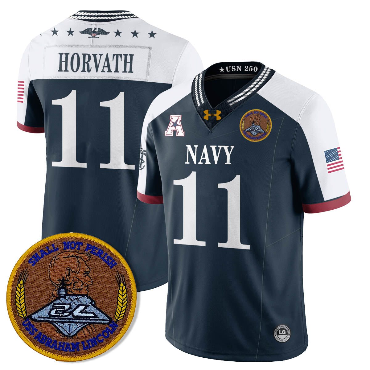 Navy MID Honoring the 250th Anniversary of the United States Navy Jersey - All Stitched-DTD