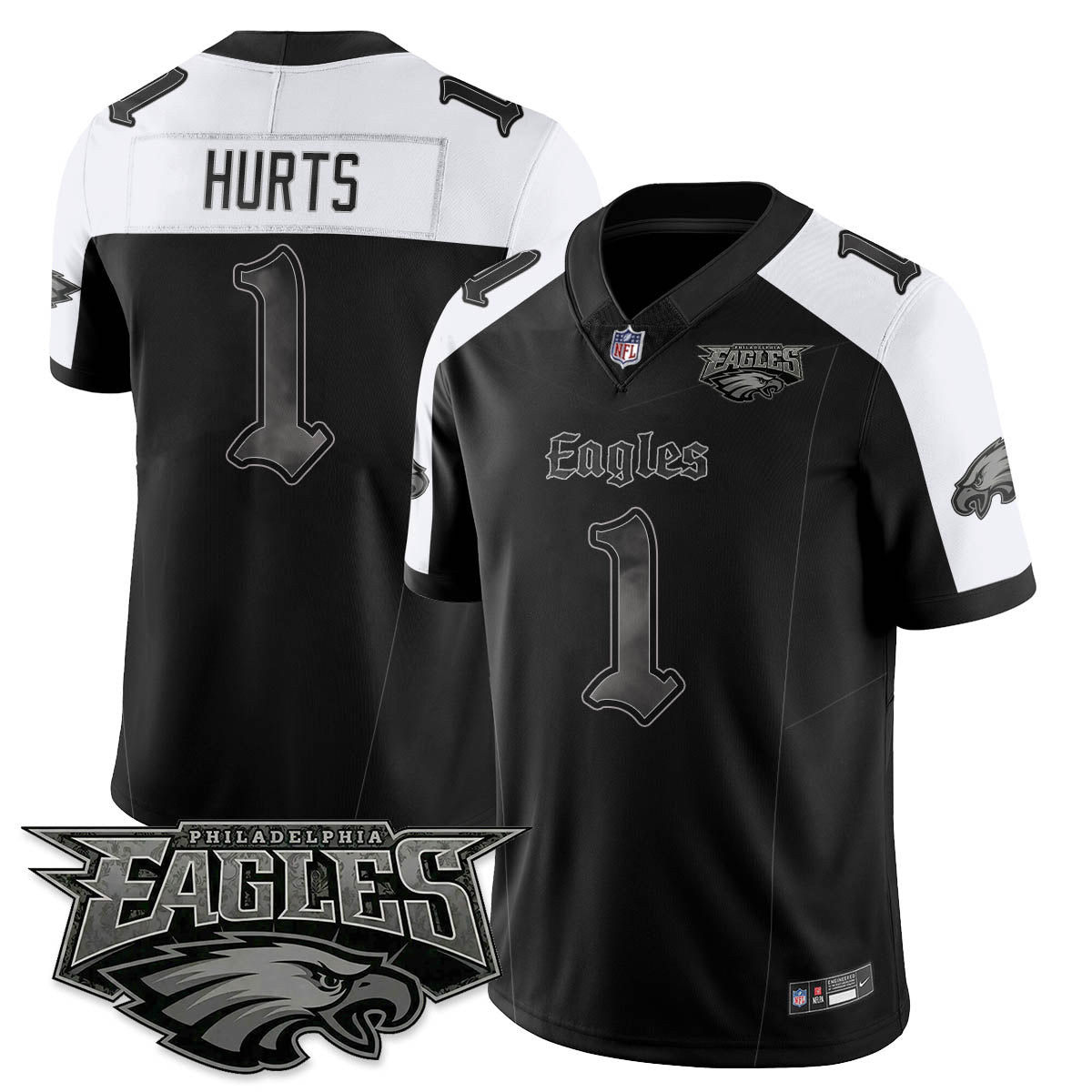 PHI 'Dark Gothic Philly' Vapor Limited Jersey - All Stitched-DTD