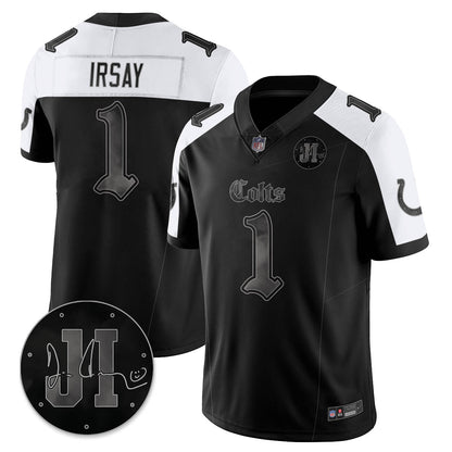 IND 'Dark Gothic' Vapor Limited Jersey - Jim Irsay Patch - All Stitched-DTD