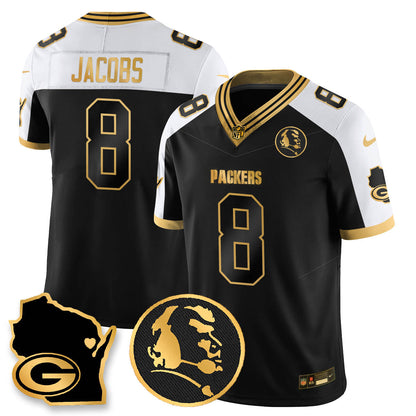 GB 4-Time Champions Vapor Limited Jersey - John Madden Patch - All Stitched-DTD