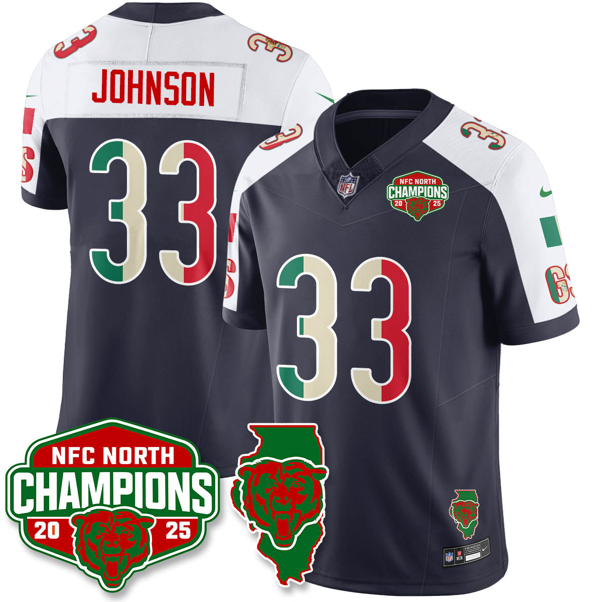 CHI Mexico NFC North Division Champions Vapor Limited Jersey - All Stitched-DTD