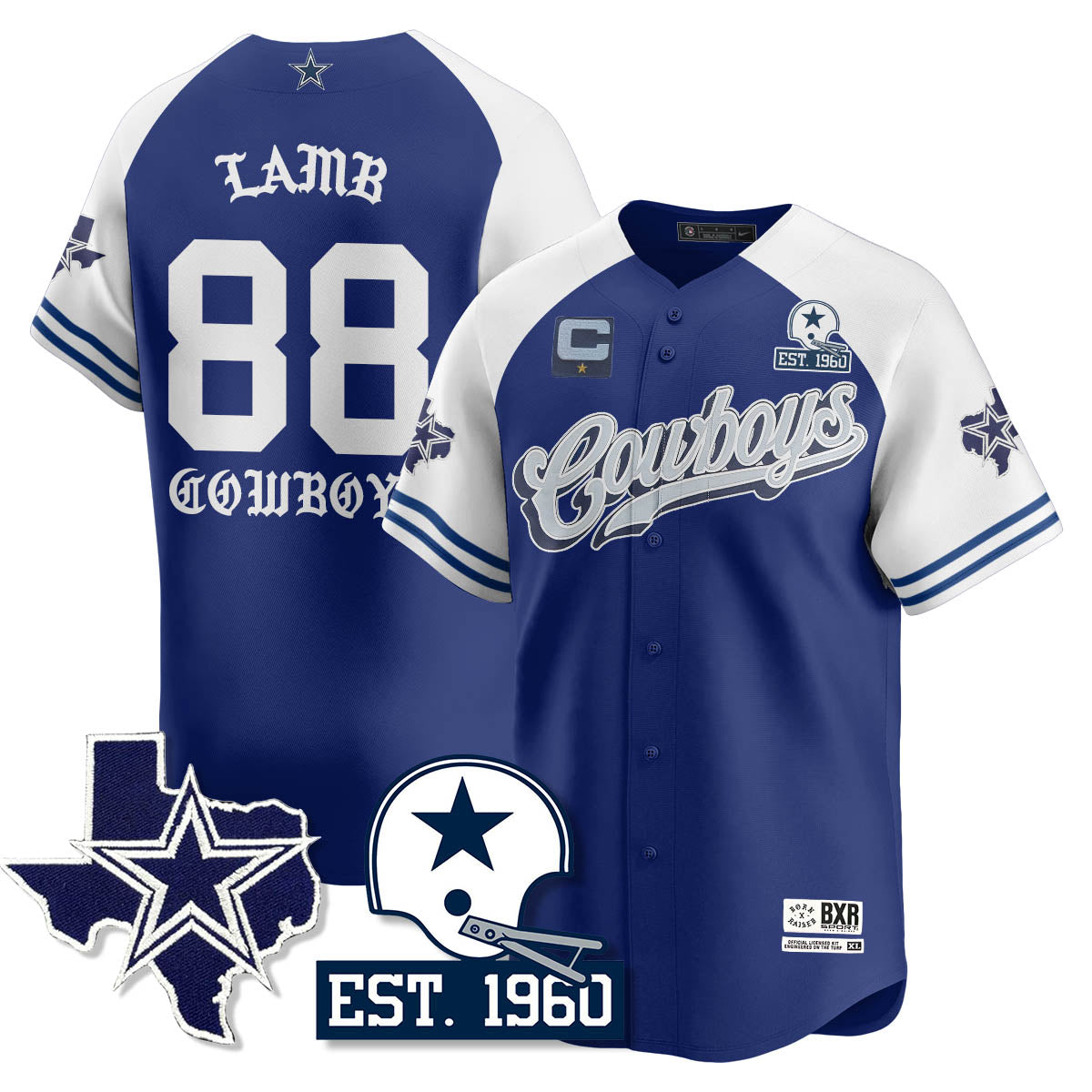 DAL Born x Raised Baseball Jersey - All Stitched-DTD