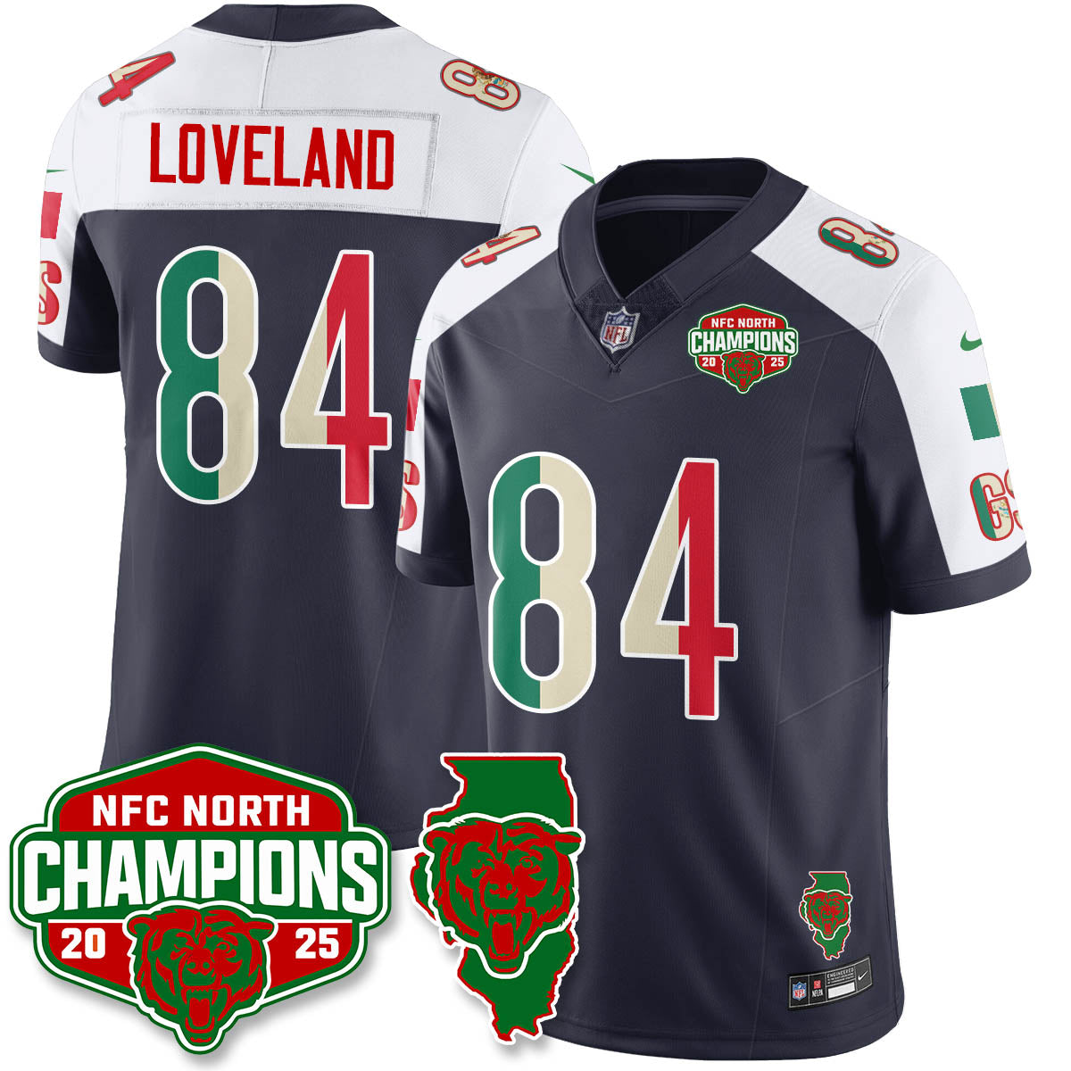 CHI Mexico NFC North Division Champions Vapor Limited Jersey - All Stitched-DTD