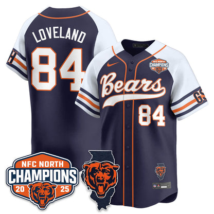 CHI  NFC North Division Champions Vapor Limited Baseball Jersey - All Stitched-DTD