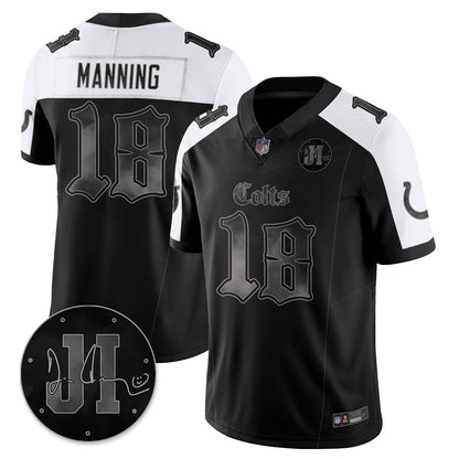IND 'Dark Gothic' Vapor Limited Jersey - Jim Irsay Patch - All Stitched-DTD