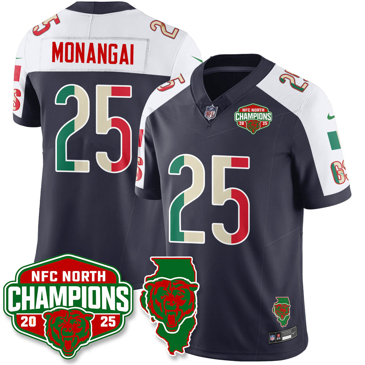 CHI Mexico NFC North Division Champions Vapor Limited Jersey - All Stitched-DTD