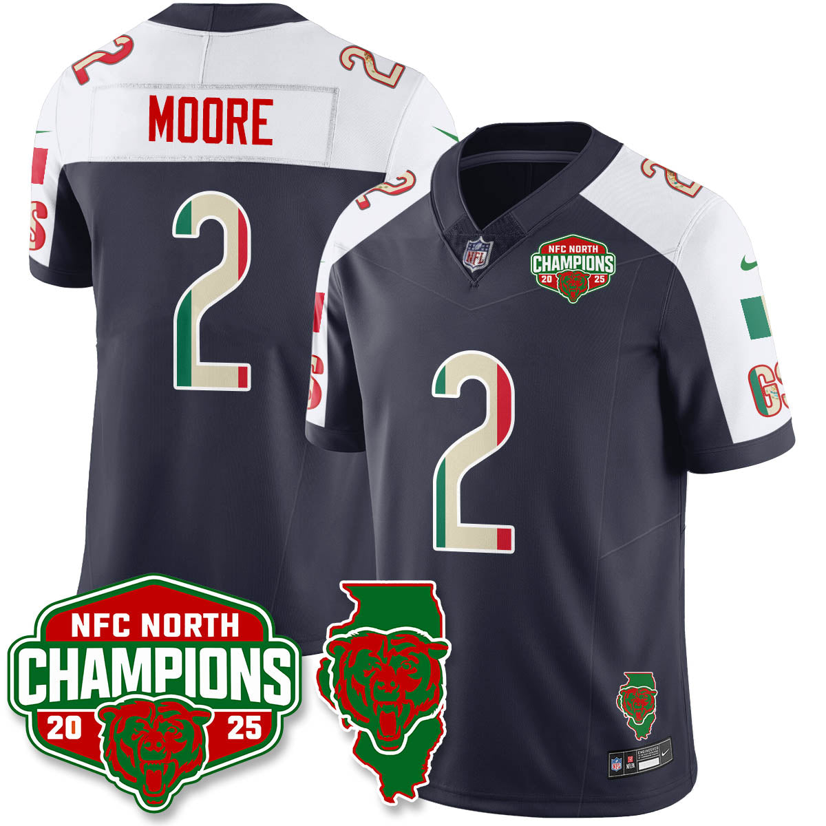 CHI Mexico NFC North Division Champions Vapor Limited Jersey - All Stitched-DTD
