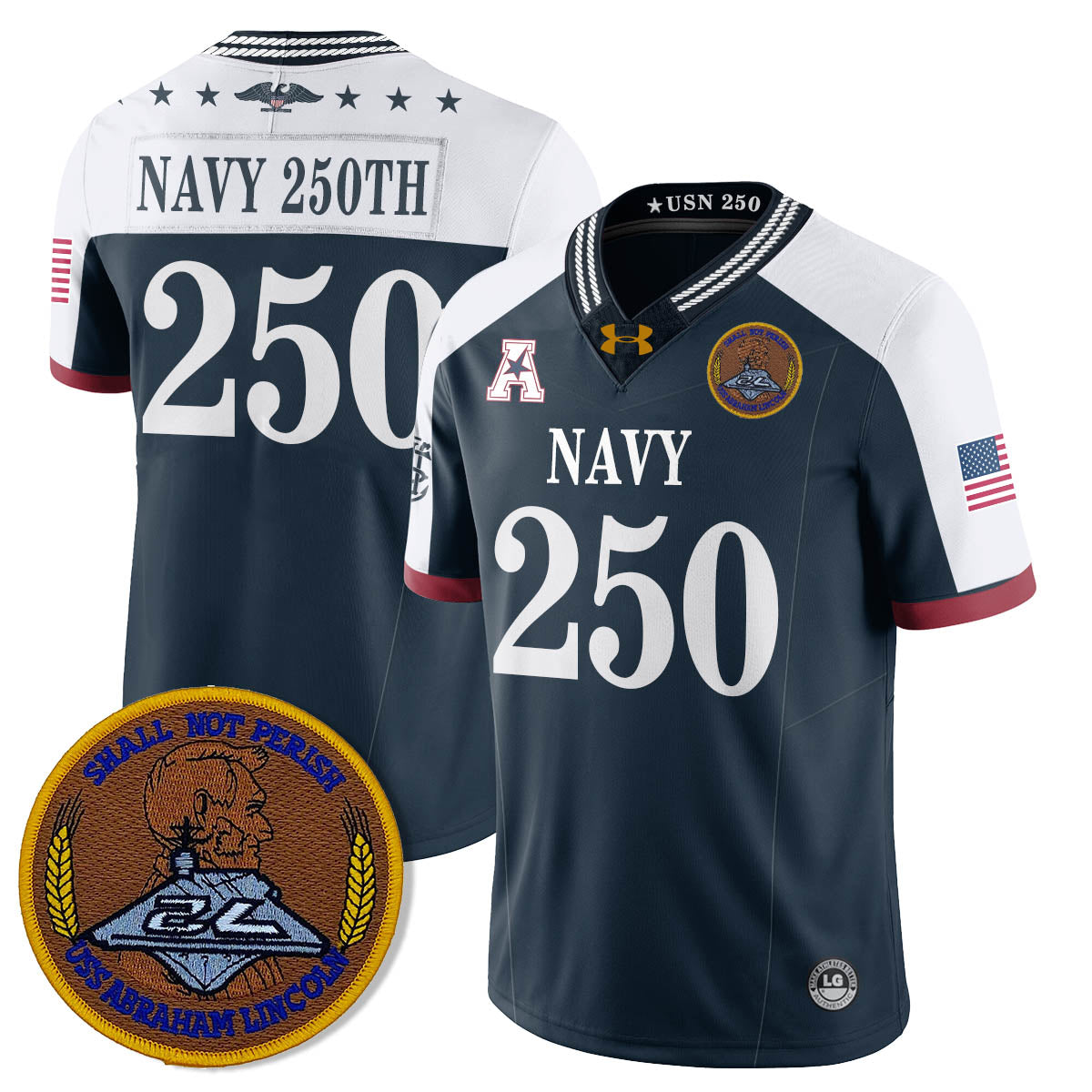 Navy MID Honoring the 250th Anniversary of the United States Navy Jersey - All Stitched-DTD