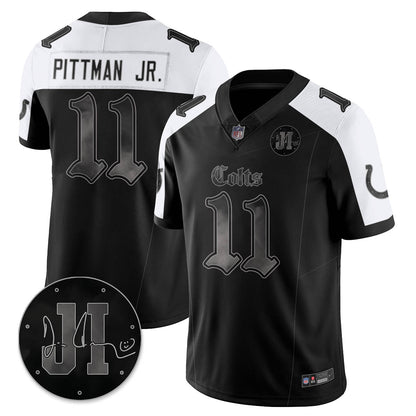 IND 'Dark Gothic' Vapor Limited Jersey - Jim Irsay Patch - All Stitched-DTD