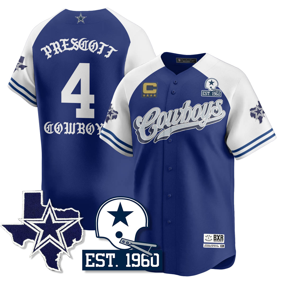 DAL Born x Raised Baseball Jersey - All Stitched-DTD