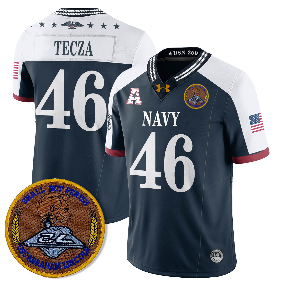 Navy MID Honoring the 250th Anniversary of the United States Navy Jersey - All Stitched-DTD