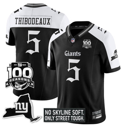 NYG 100th Seasons 'Gothic Gotham Edition' Vapor Limited Jersey - All Stitched-DTD