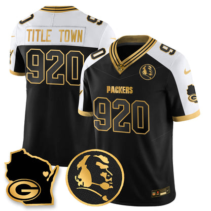 GB 4-Time Champions Vapor Limited Jersey - John Madden Patch - All Stitched-DTD