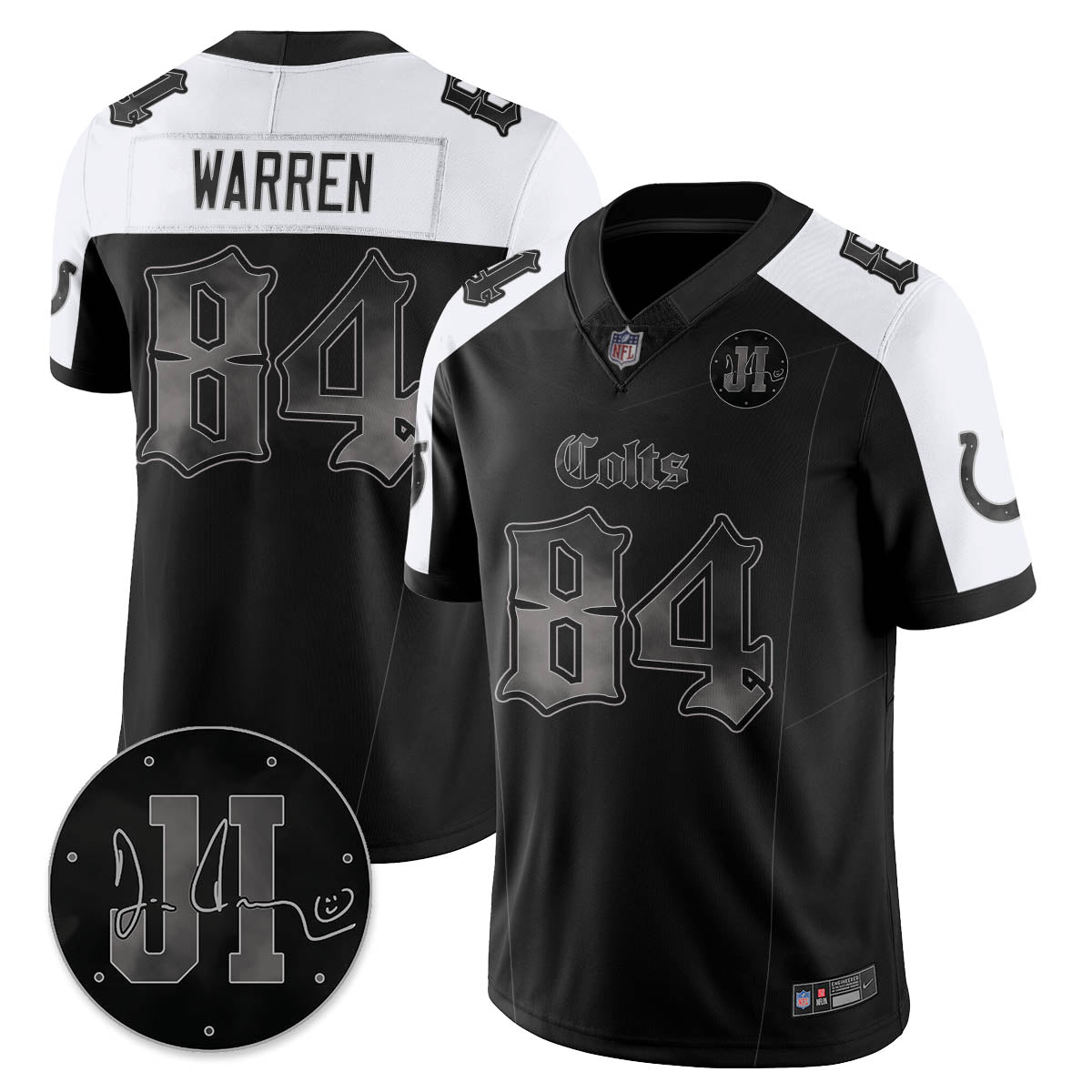 IND 'Dark Gothic' Vapor Limited Jersey - Jim Irsay Patch - All Stitched-DTD