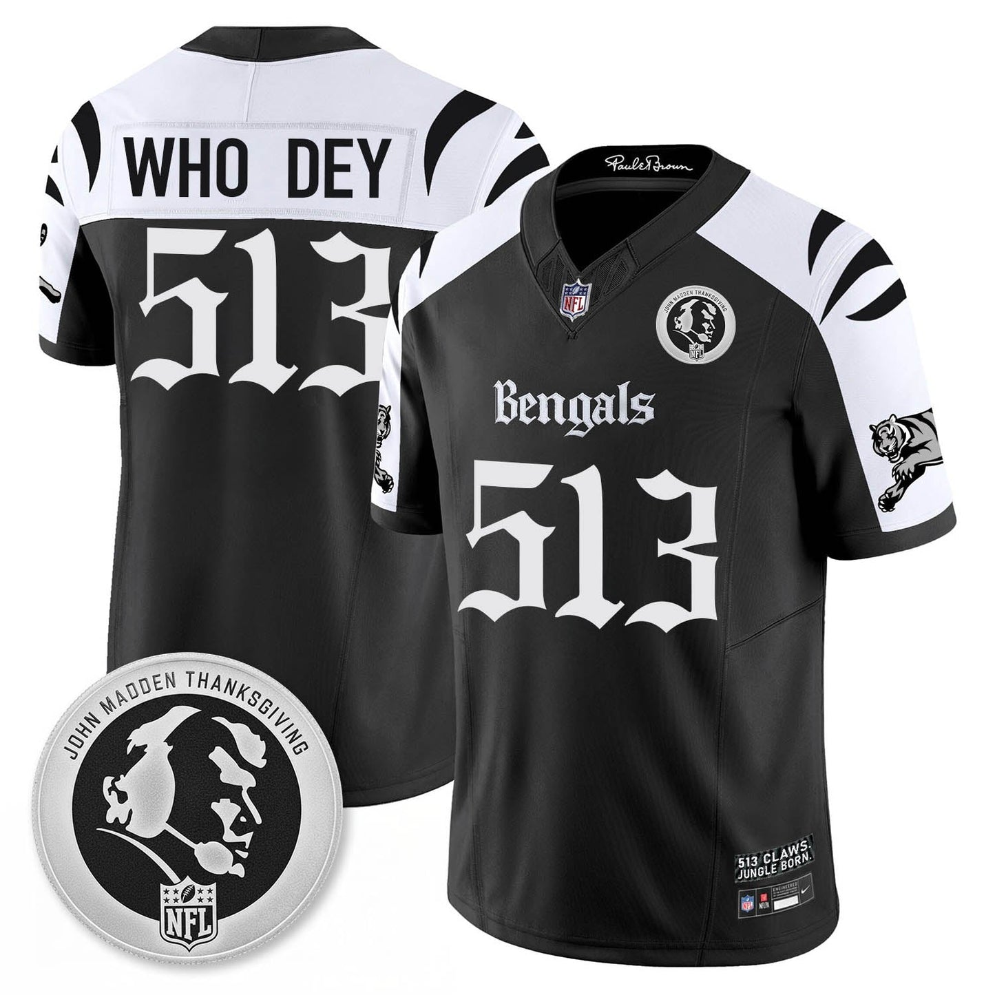 CIN Gothic Vapor Limited Jersey - John Madden Patch - All Stitched-DTD