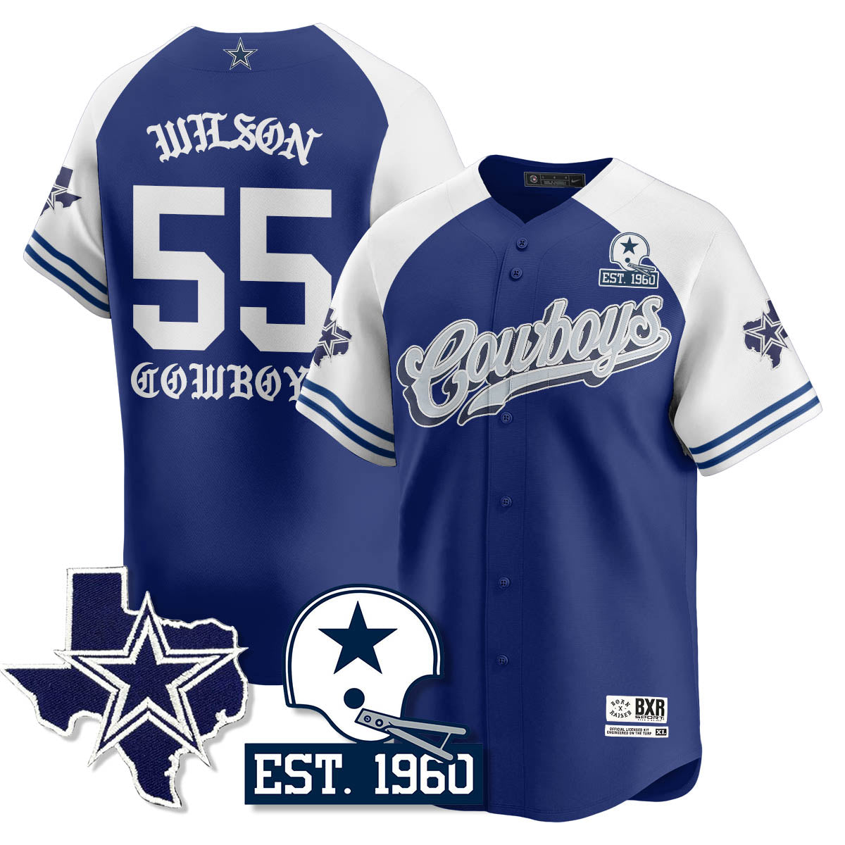 DAL Born x Raised Baseball Jersey - All Stitched-DTD