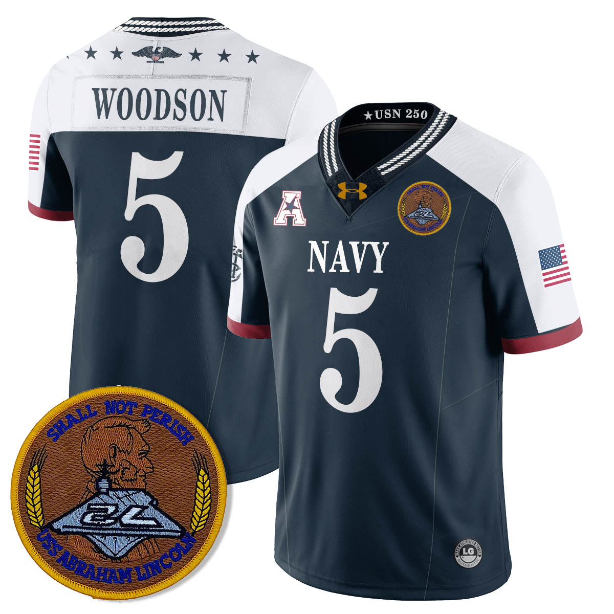 Navy MID Honoring the 250th Anniversary of the United States Navy Jersey - All Stitched-DTD
