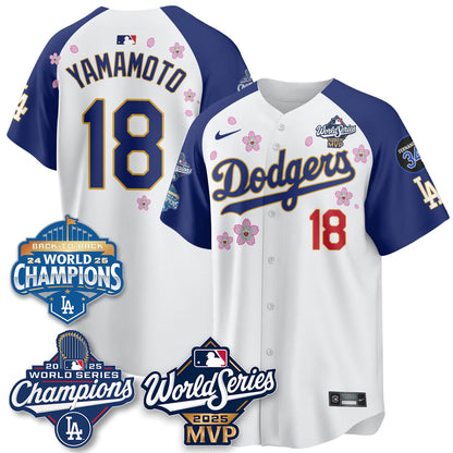Yoshinobu Yamamoto LAD 2025 World Series MVP Jersey - All Stitched-DTD