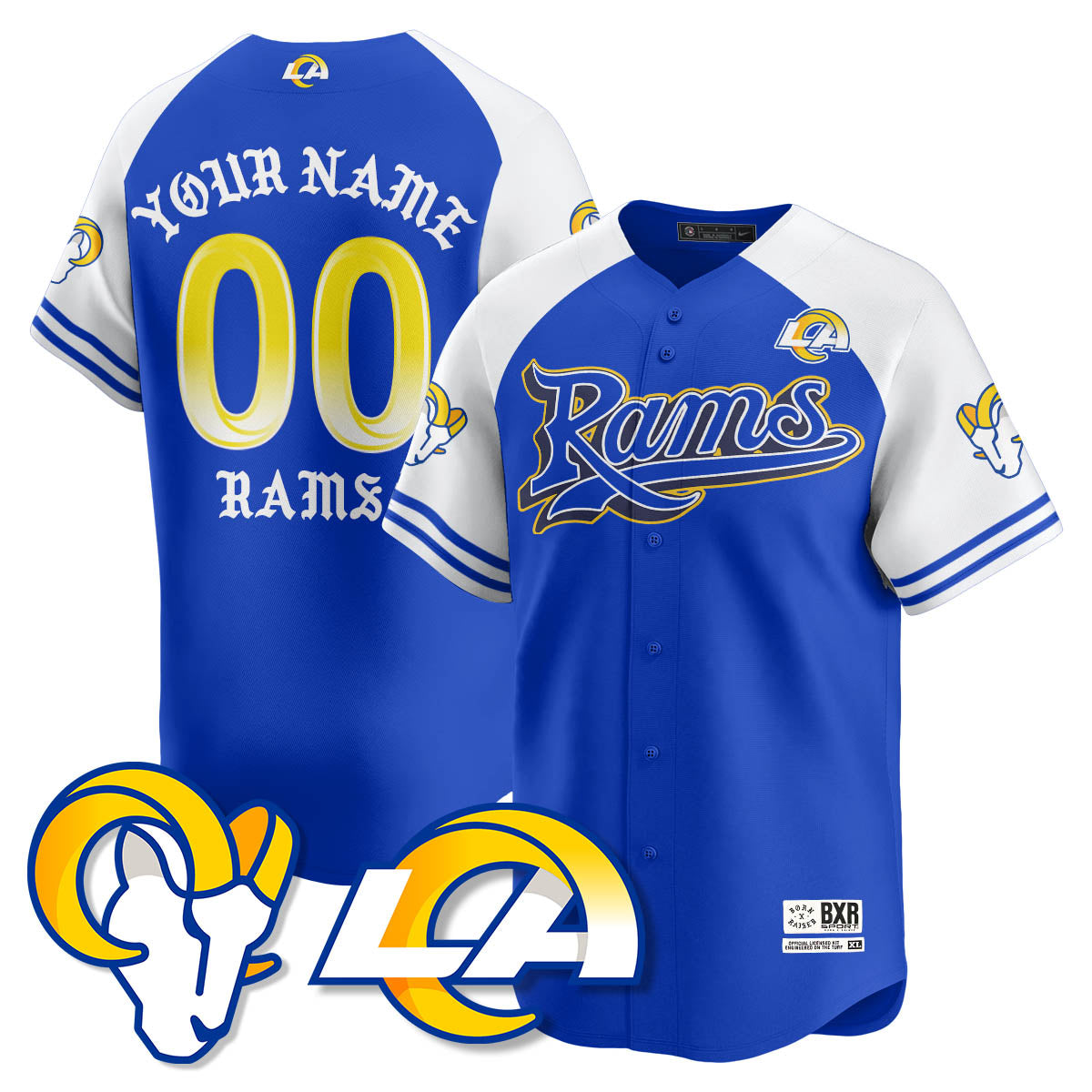 LAR Born x Raised Baseball Jersey - All Stitched-DTD