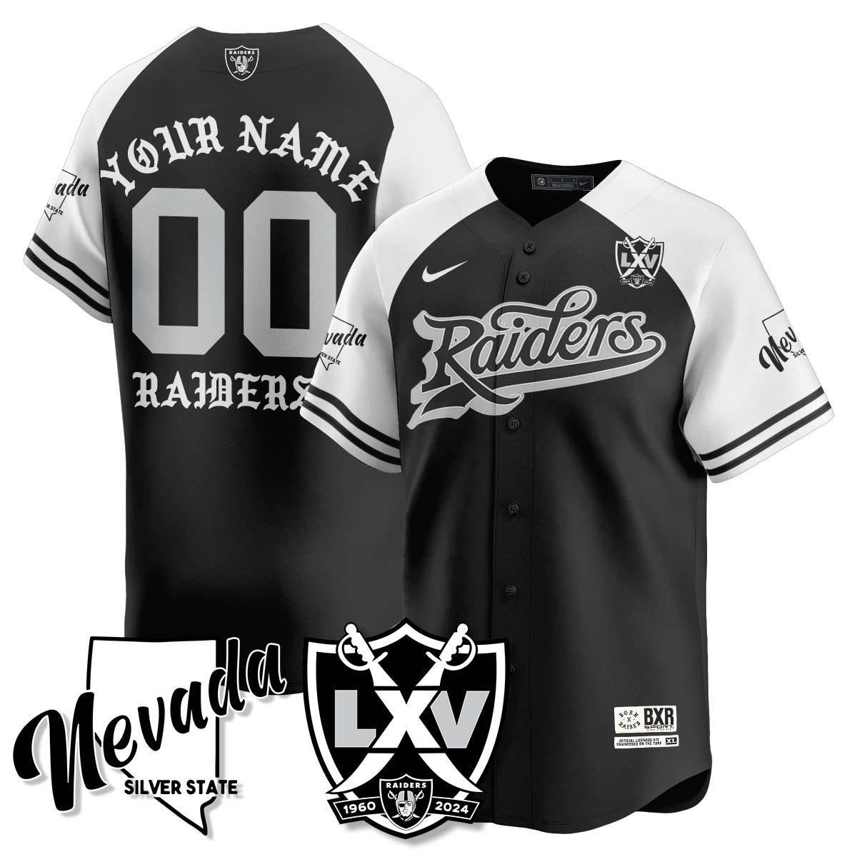 Custom LVR Born x Raised Baseball Jersey - All Stitched-DTD