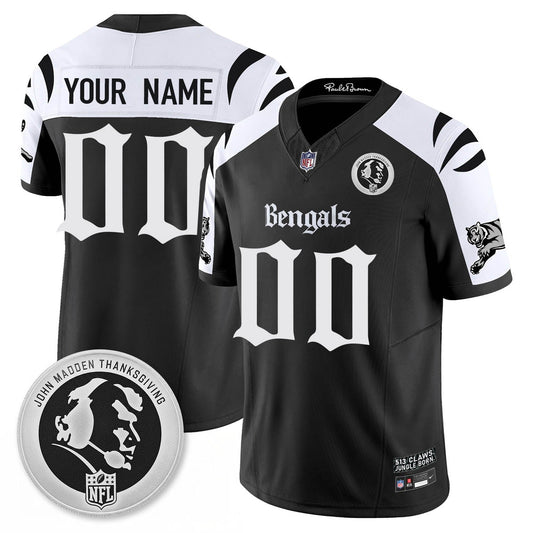 CIN Gothic Vapor Limited Custom Jersey - John Madden Patch - All Stitched-DTD