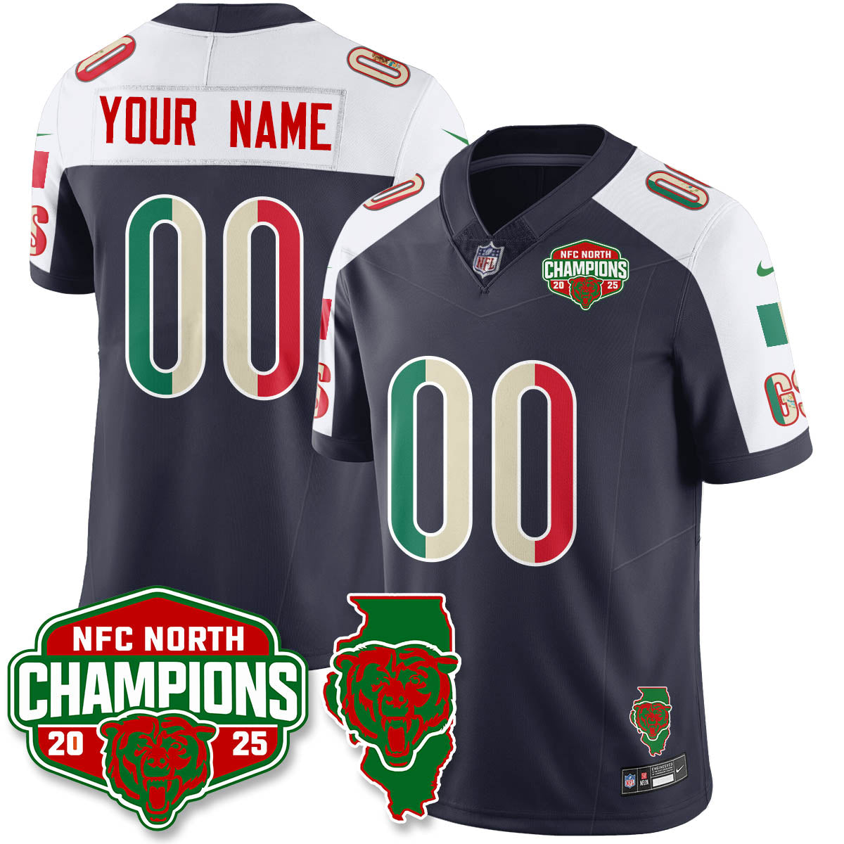 CHI Mexico NFC North Division Champions Vapor Limited Jersey - All Stitched-DTD
