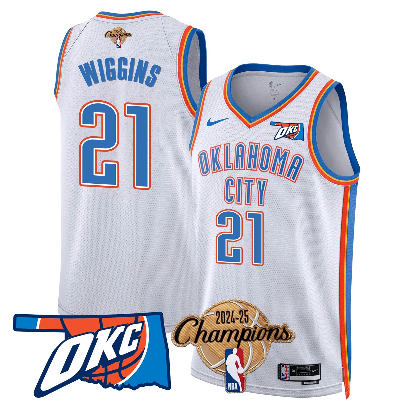 OKC 2024-25 Champions Jersey - All Stitched-DTD