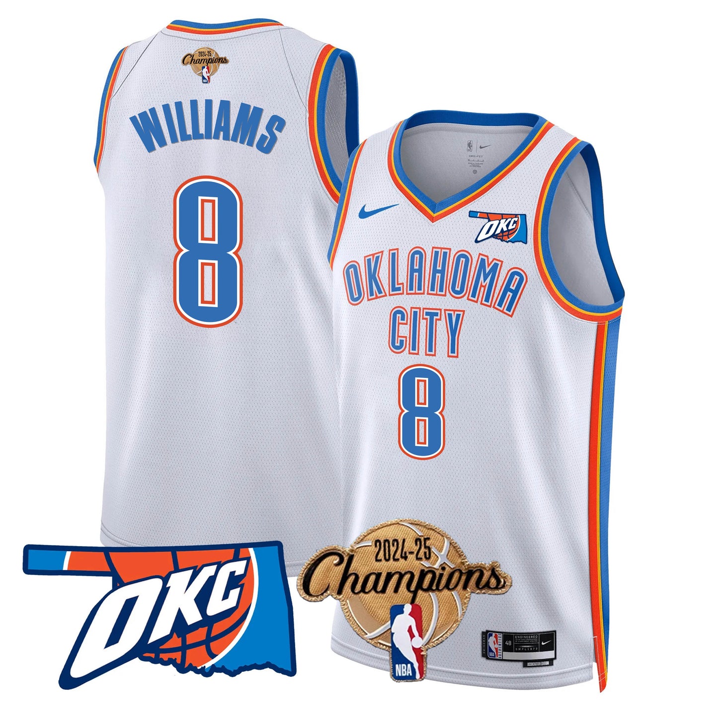 OKC 2024-25 Champions Jersey - All Stitched-DTD