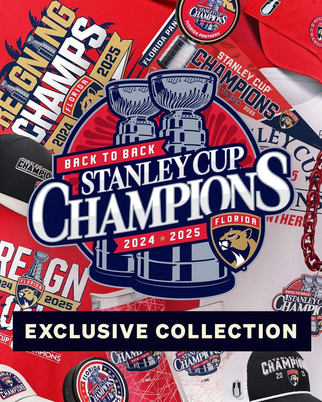 FLA 2025 Stanley Cup B2B Champions Jersey N1 - All Stitched-DTD