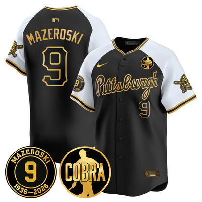 PIT Memories Vapor Limited Gold Jersey - Bill Mazeroski Patch - All Stitched-DTD