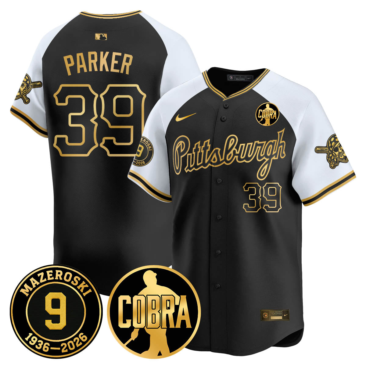 PIT Memories Vapor Limited Gold Jersey - Bill Mazeroski Patch - All Stitched-DTD