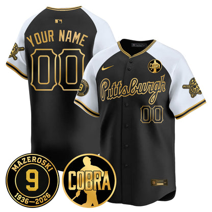 PIT Memories Vapor Limited Gold Jersey - Bill Mazeroski Patch - All Stitched-DTD