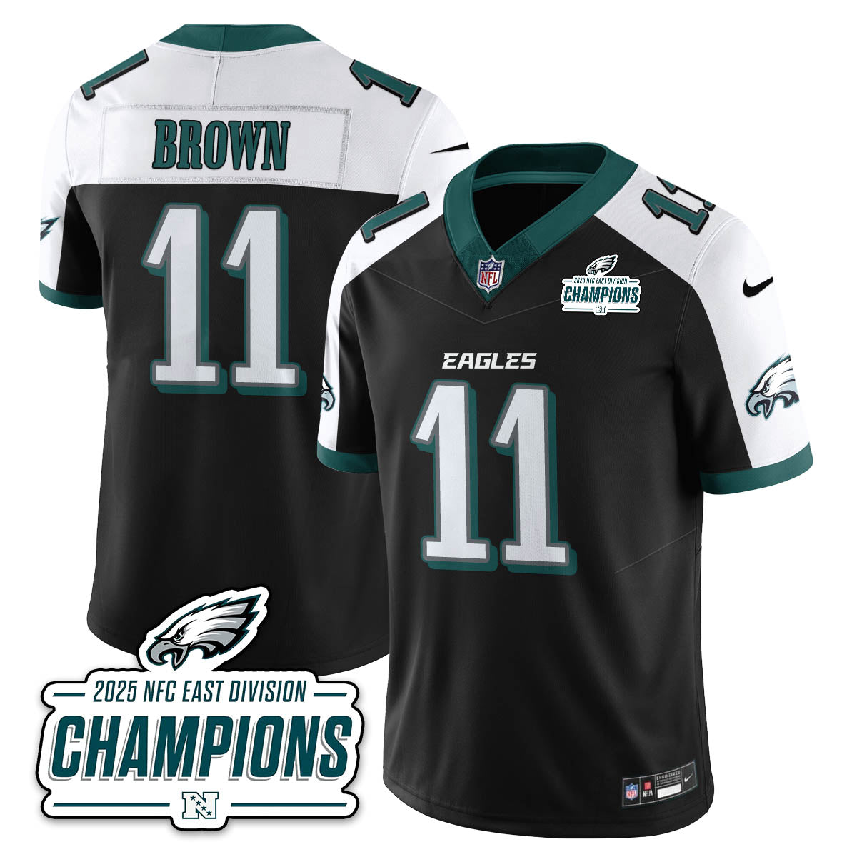 PHI NFC East Champions Vapor Limited Jersey - All Stitched-DTD