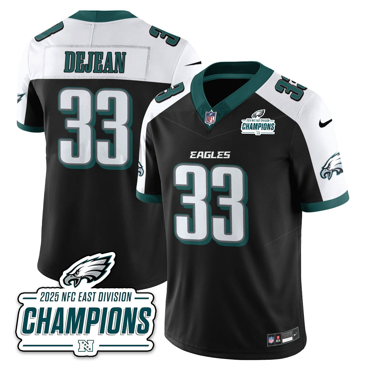 PHI NFC East Champions Vapor Limited Jersey - All Stitched-DTD