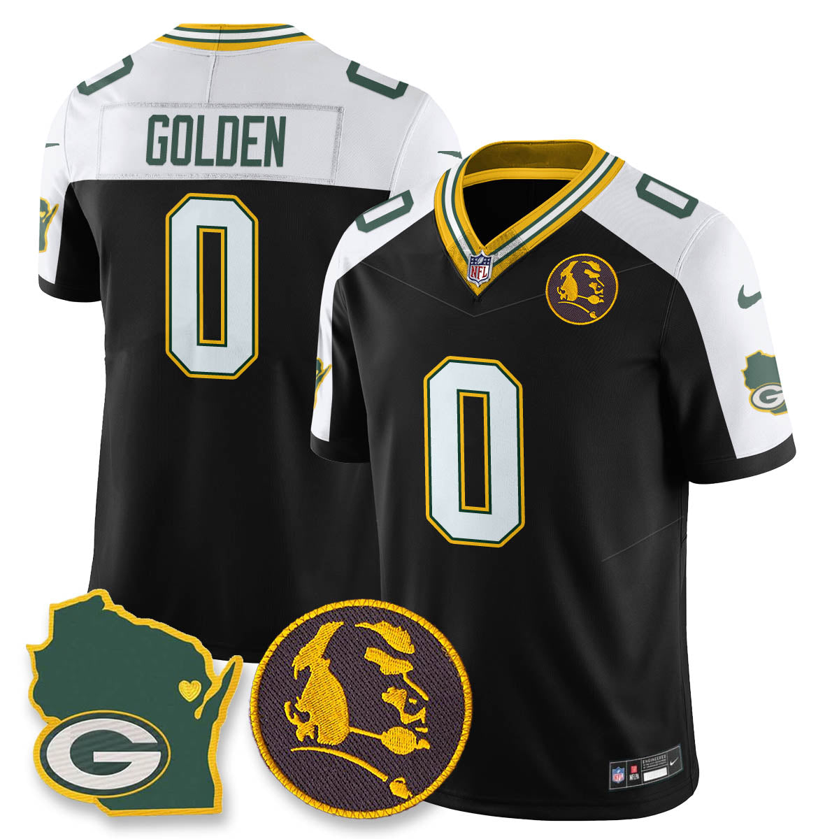 GB Vapor Limited Jersey - John Madden Patch - All Stitched-DTD