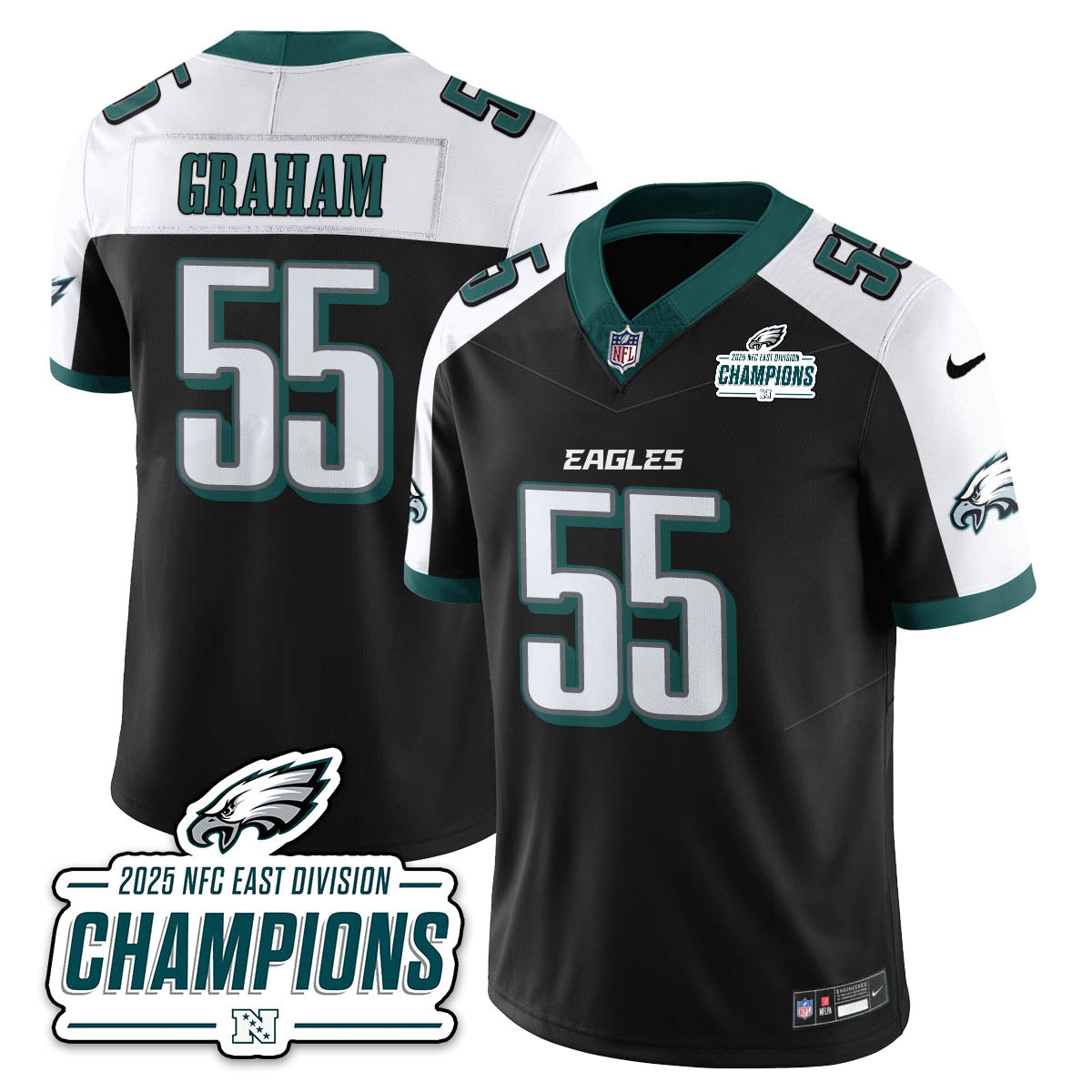 PHI NFC East Champions Vapor Limited Jersey - All Stitched-DTD