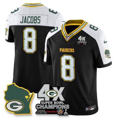 GB 4-Time Champions Patch Vapor Limited Jersey - All Stitched-DTD
