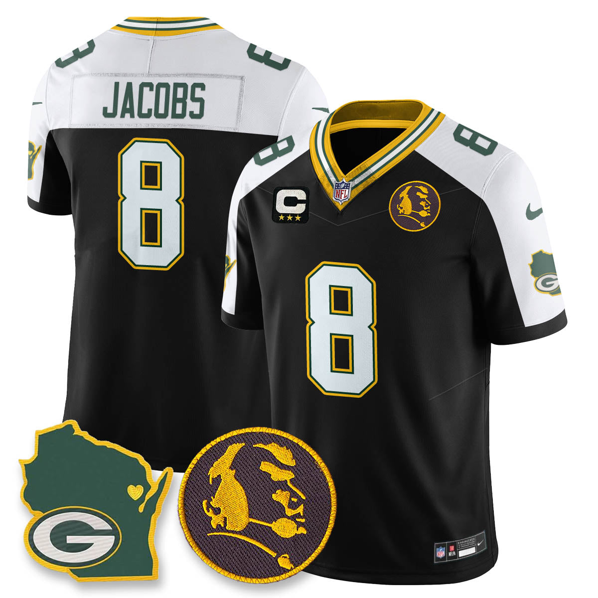 GB Vapor Limited Jersey - John Madden Patch - All Stitched-DTD