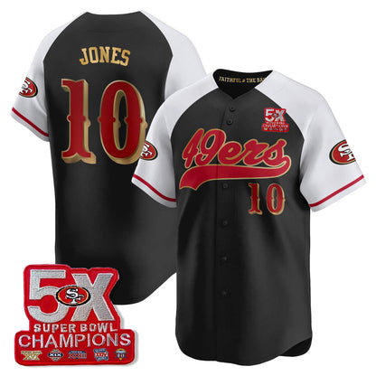 SF 5-Time Champions Patch Vapor Baseball Jersey - All Stitched-DTD