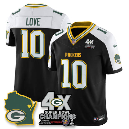 GB 4-Time Champions Patch Vapor Limited Jersey - All Stitched-DTD