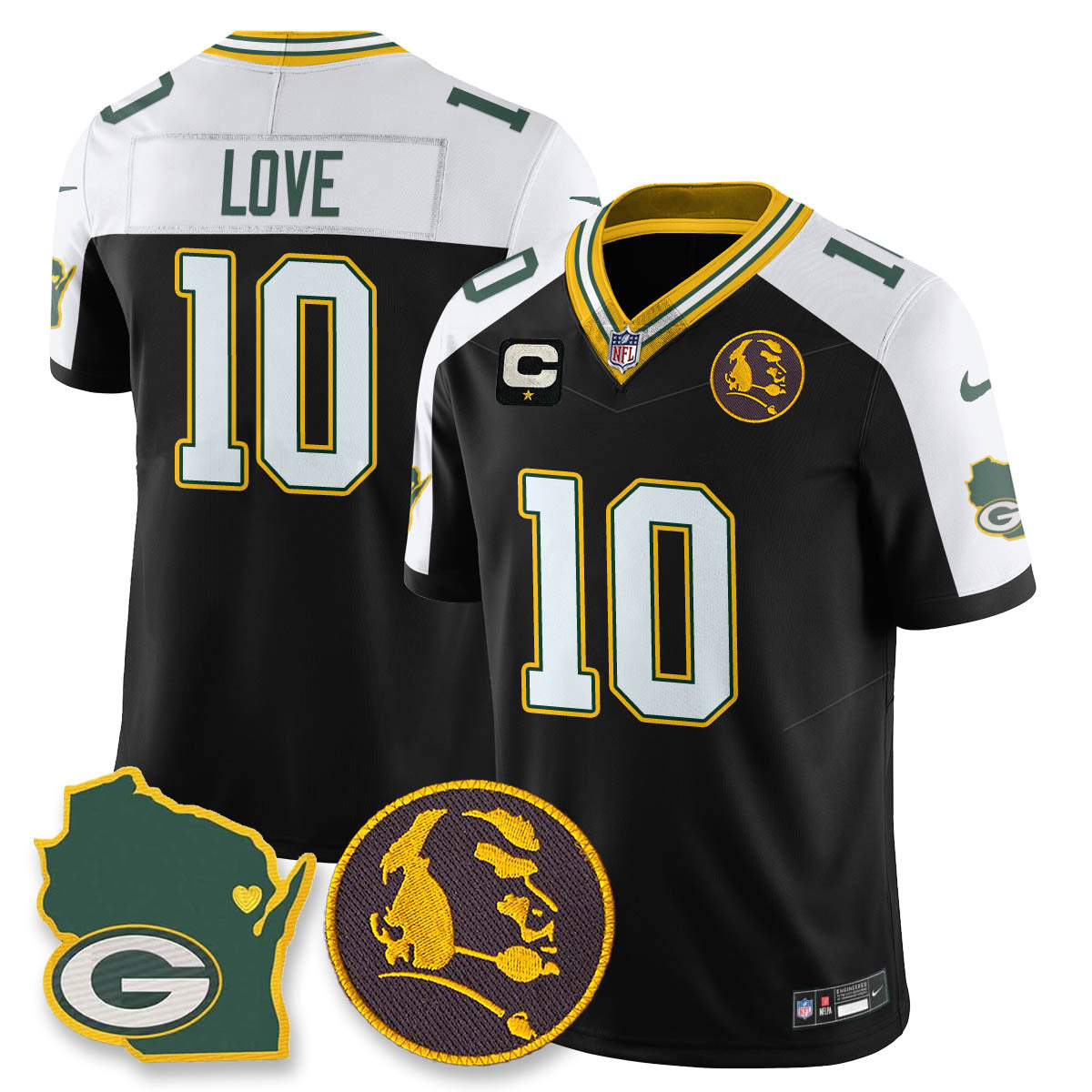 GB Vapor Limited Jersey - John Madden Patch - All Stitched-DTD