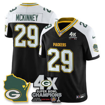 GB 4-Time Champions Patch Vapor Limited Jersey - All Stitched-DTD