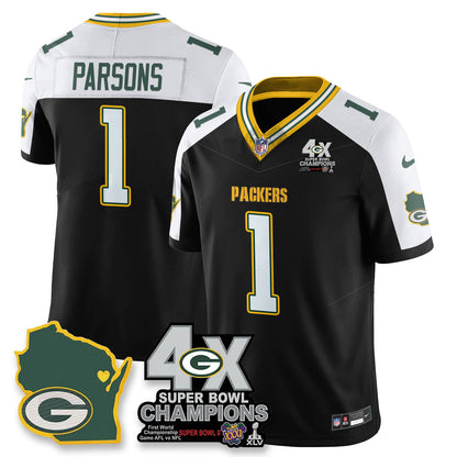 GB 4-Time Champions Patch Vapor Limited Jersey - All Stitched-DTD