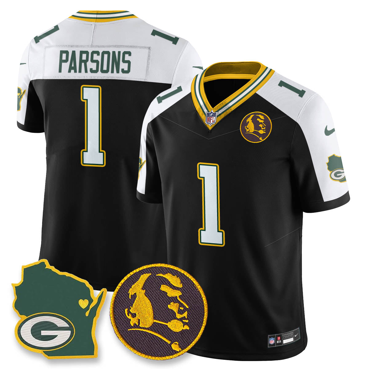 GB Vapor Limited Jersey - John Madden Patch - All Stitched-DTD