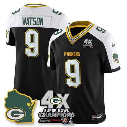 GB 4-Time Champions Patch Vapor Limited Jersey - All Stitched-DTD
